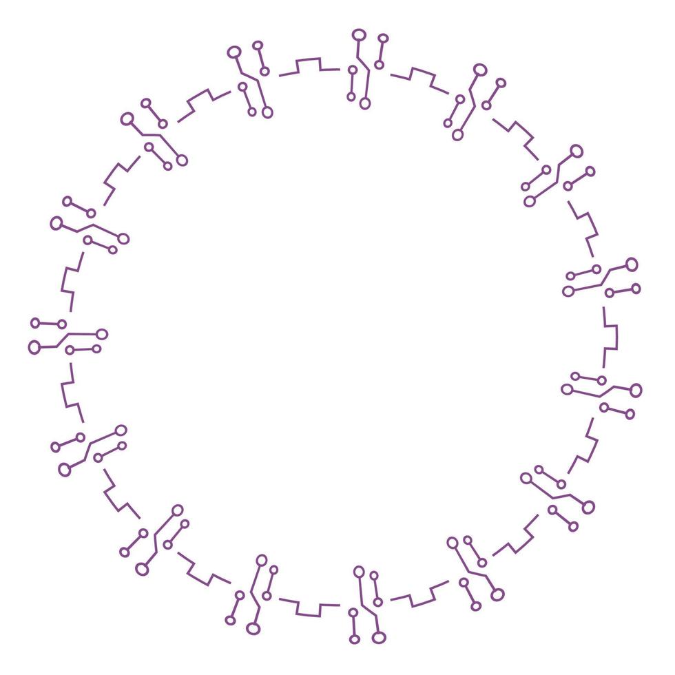 cadre de circuit circulaire violet vecteur