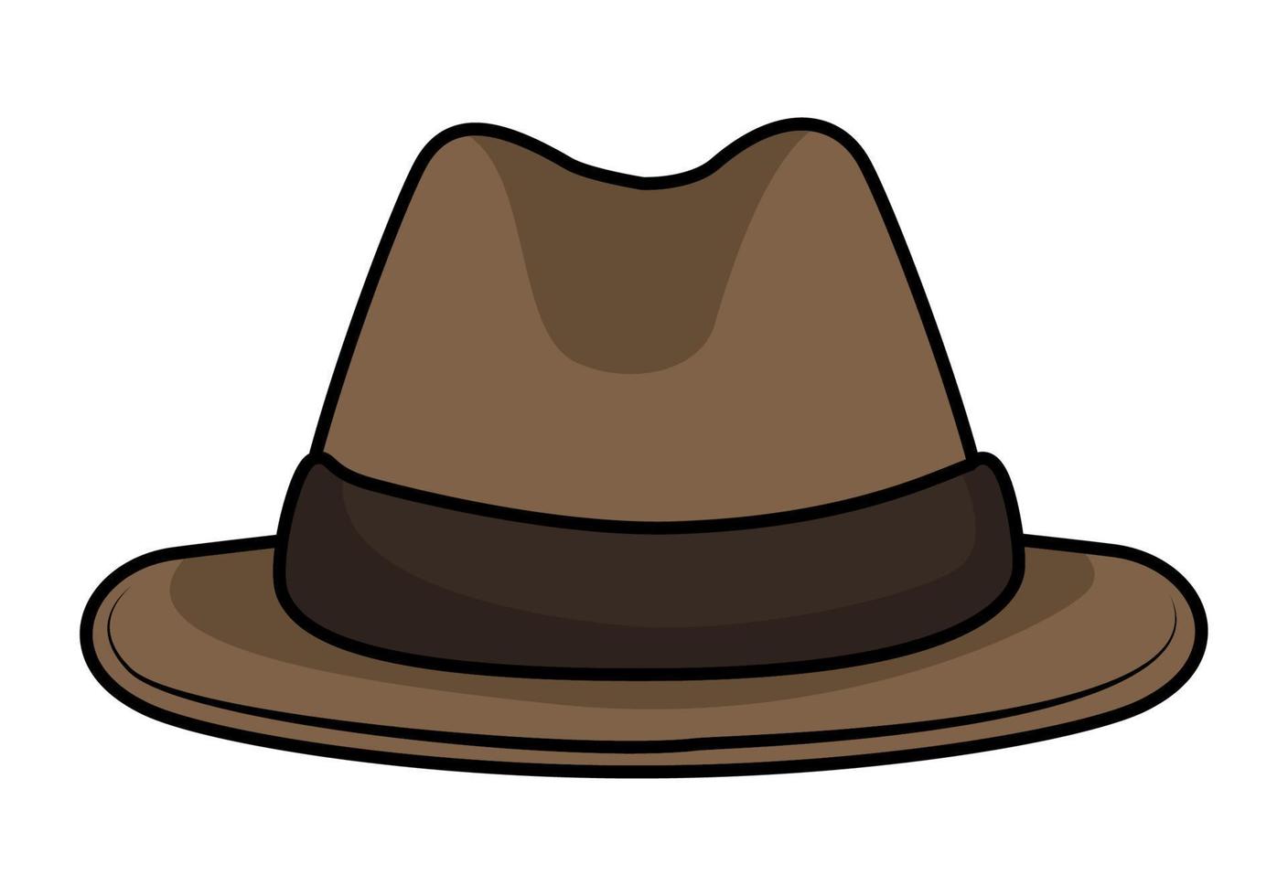 chapeau élégant accessoire masculin vecteur