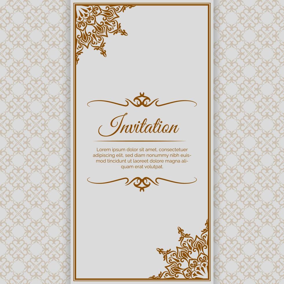 fond d'invitation, avec des ornements de mandala et des motifs décoratifs vecteur