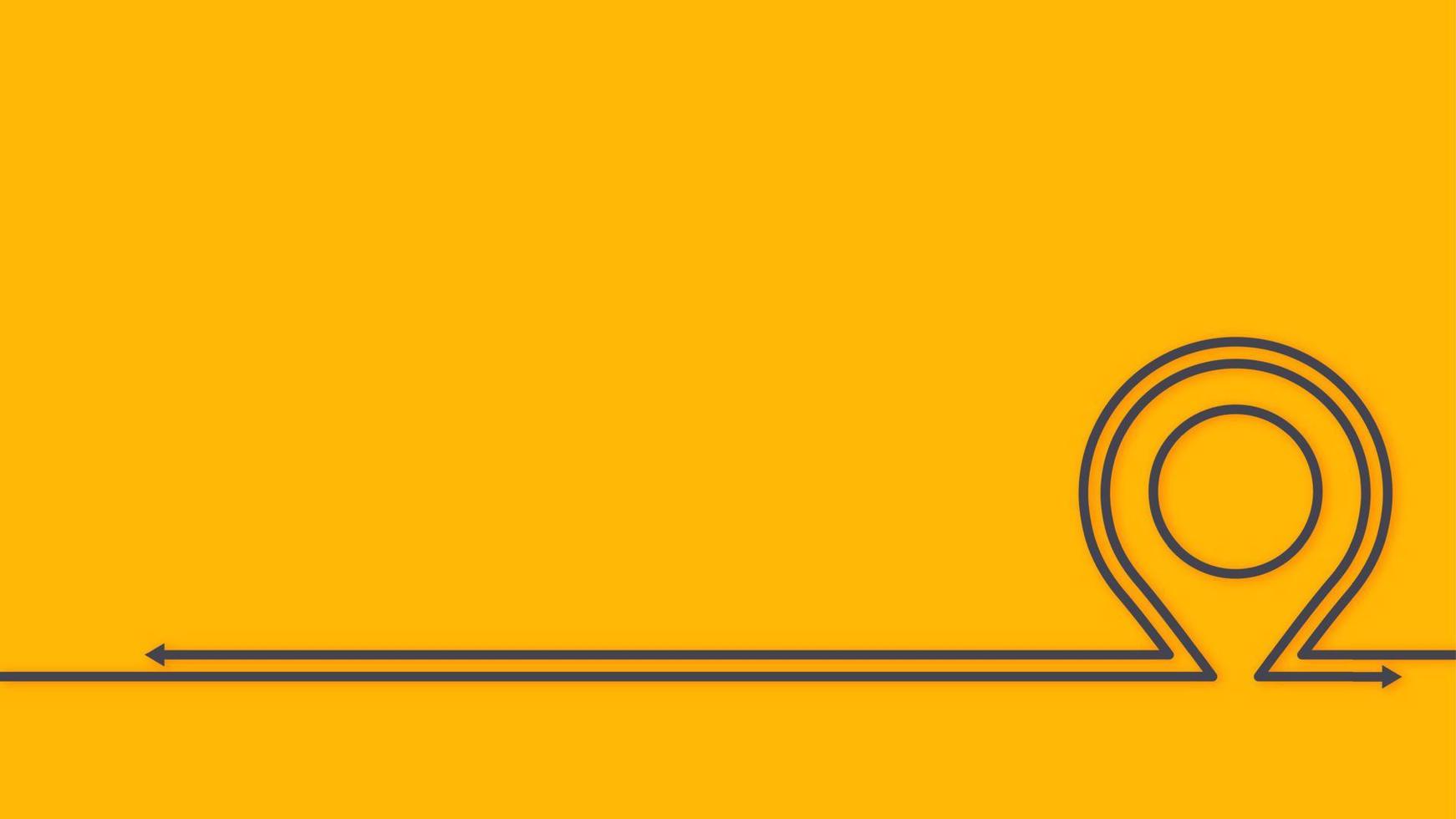emplacement de la broche arrière-plan simple dans les couleurs jaunes. illustration vectorielle de fond minimaliste. vecteur