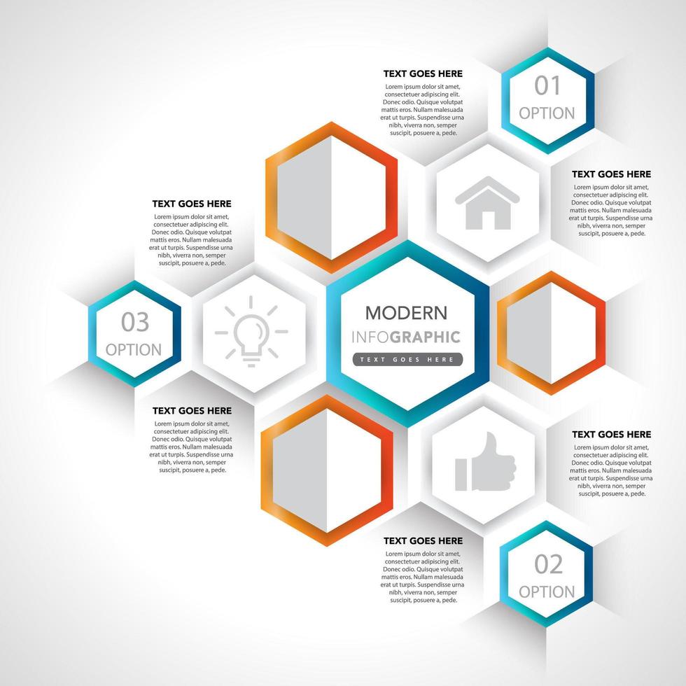 icônes et éléments de présentation infographique vecteur