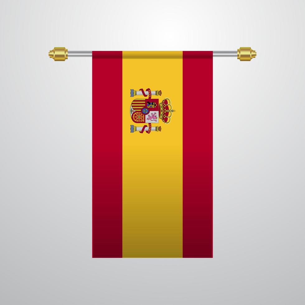 drapeau espagnol suspendu vecteur