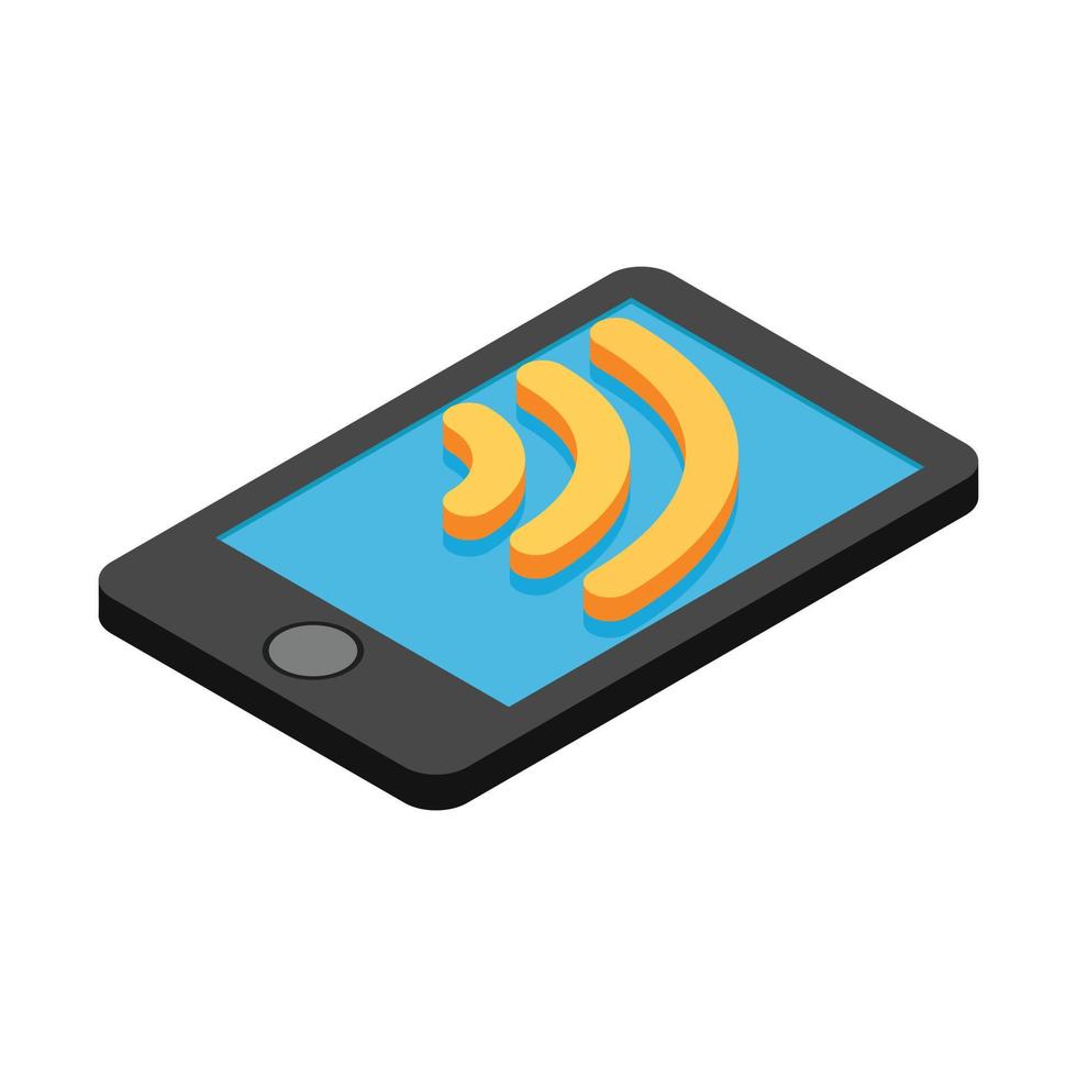 connexion internet wi-fi sur un smartphone vecteur