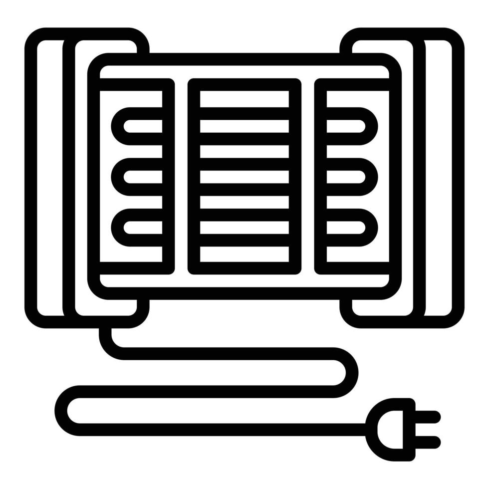 icône de chauffage domestique moderne, style de contour vecteur
