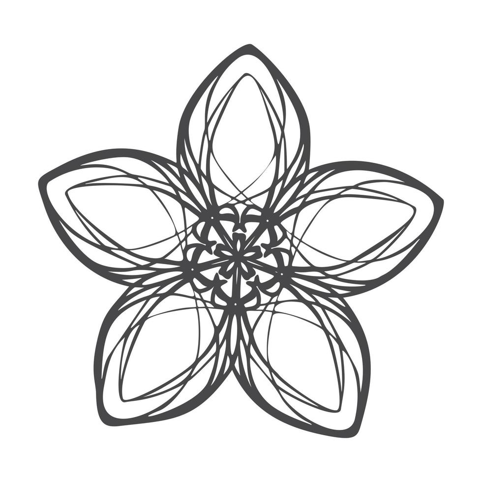 icône de fleur exotique, style simple vecteur