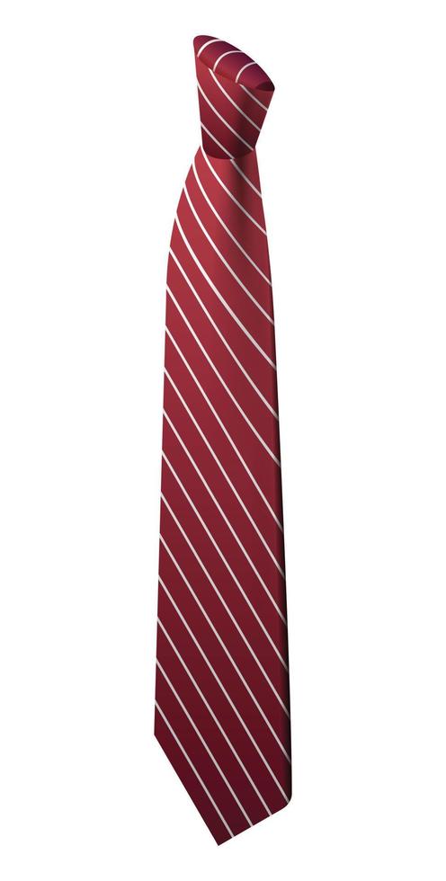 icône de cravate rayée, style isométrique vecteur
