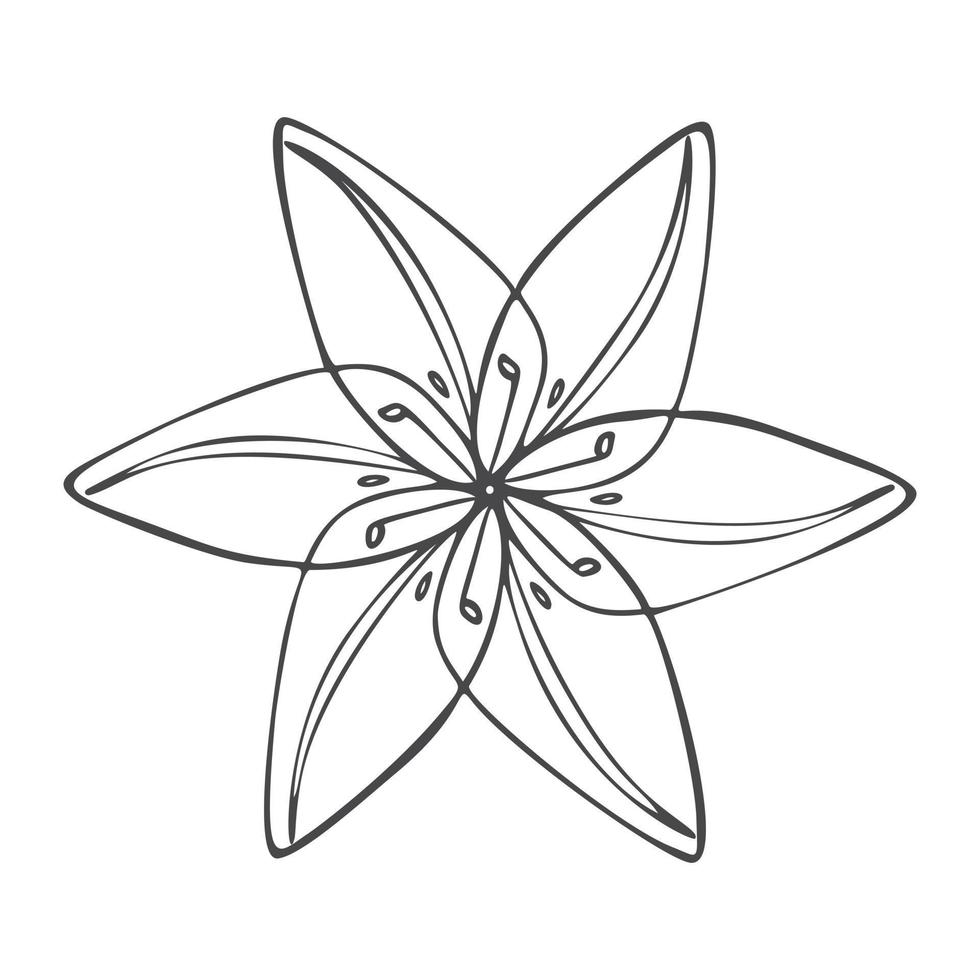icône de fleur sauvage, style simple vecteur