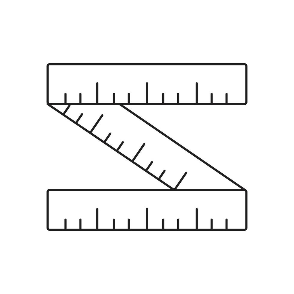 icône de ligne de règle vecteur