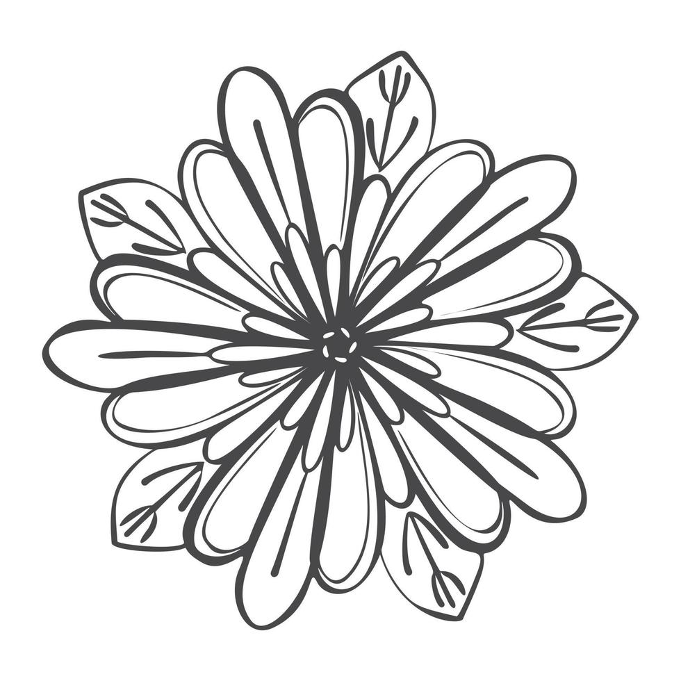 icône de fleur tropicale exotique, style simple vecteur