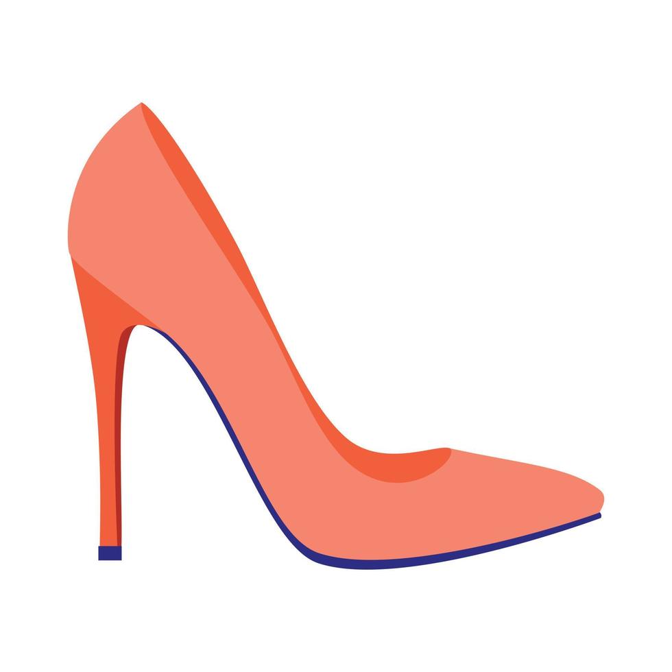 icône de chaussure femme rouge, style plat vecteur