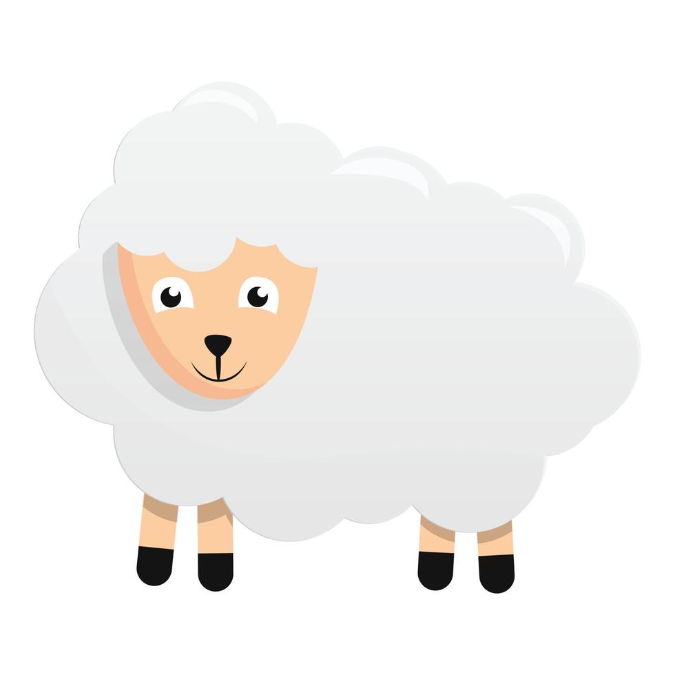 icône de mouton domestique, style cartoon vecteur