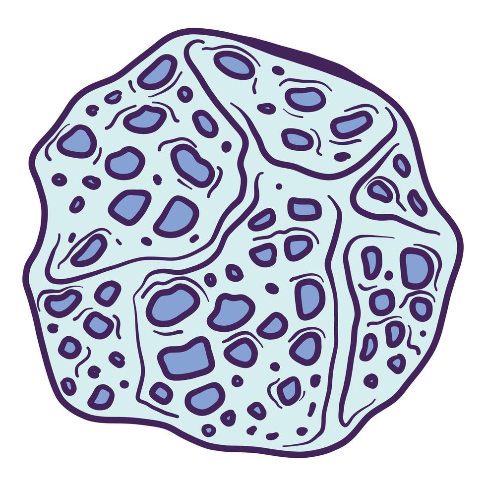 icône abstraite d'astéroïde, style dessiné à la main vecteur