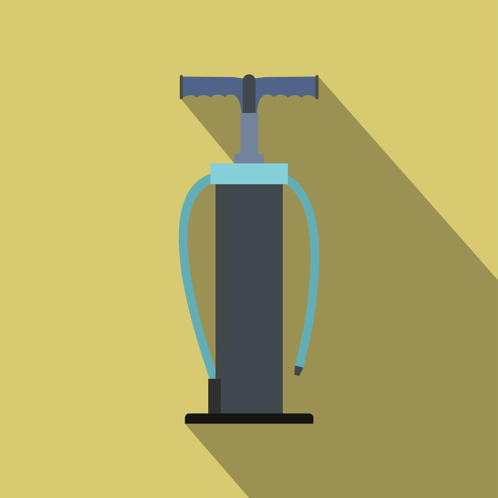 icône plate de pompe à main avec ombre vecteur