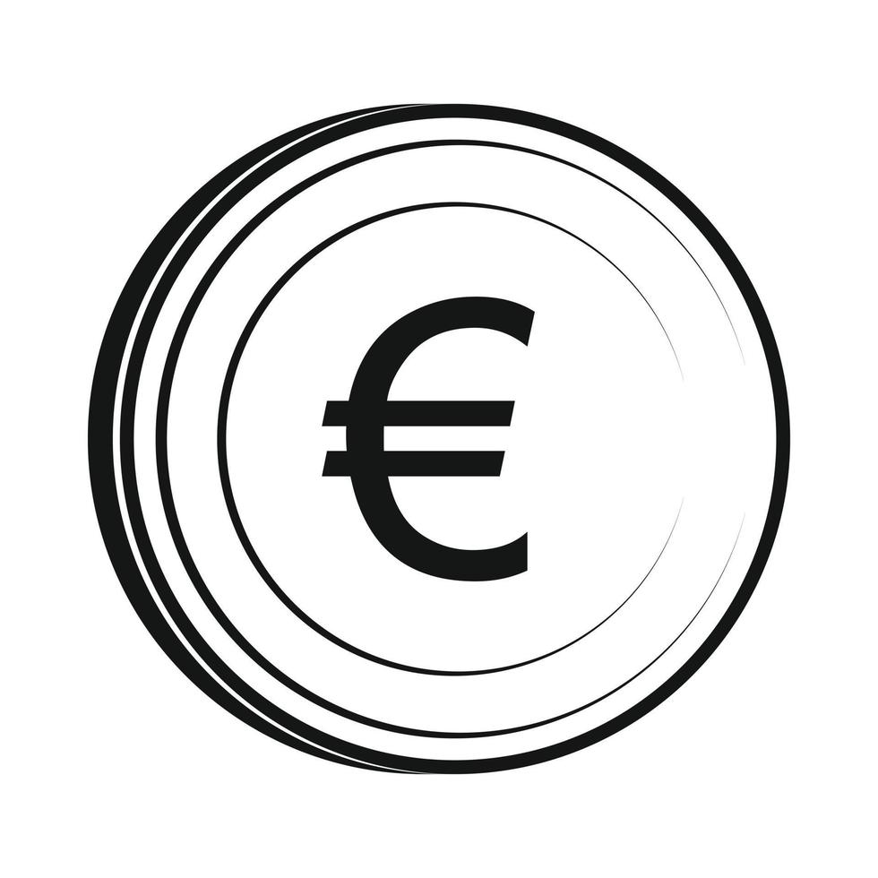 icône de l'euro, style simple vecteur