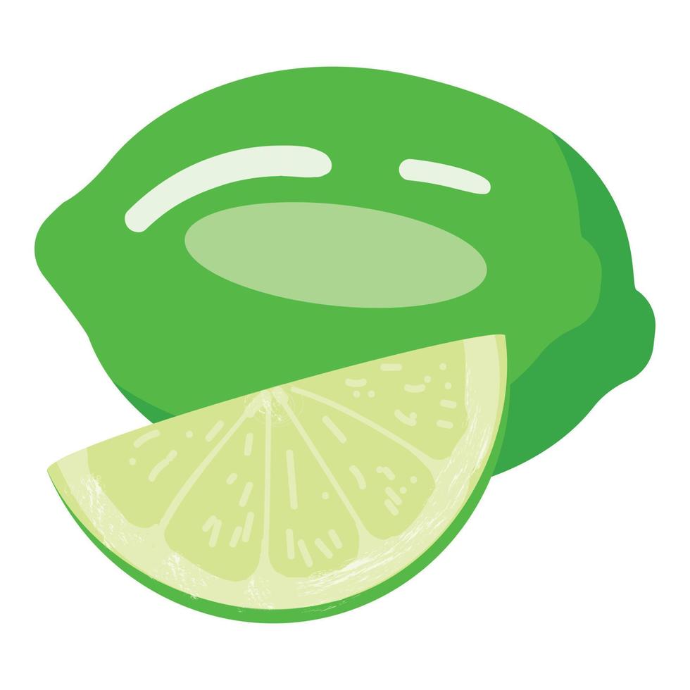 vecteur de dessin animé d'icône de citron vert. Vin chaud