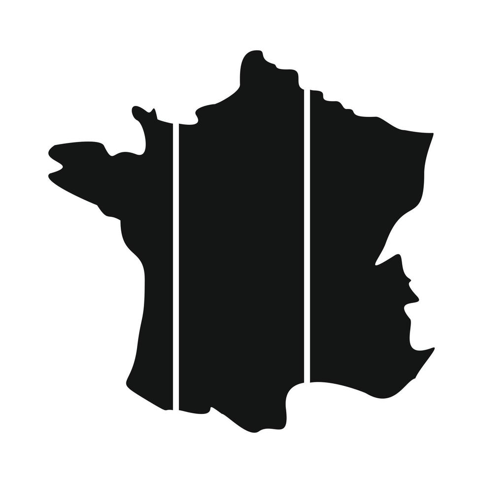 carte de l'icône de la république française vecteur