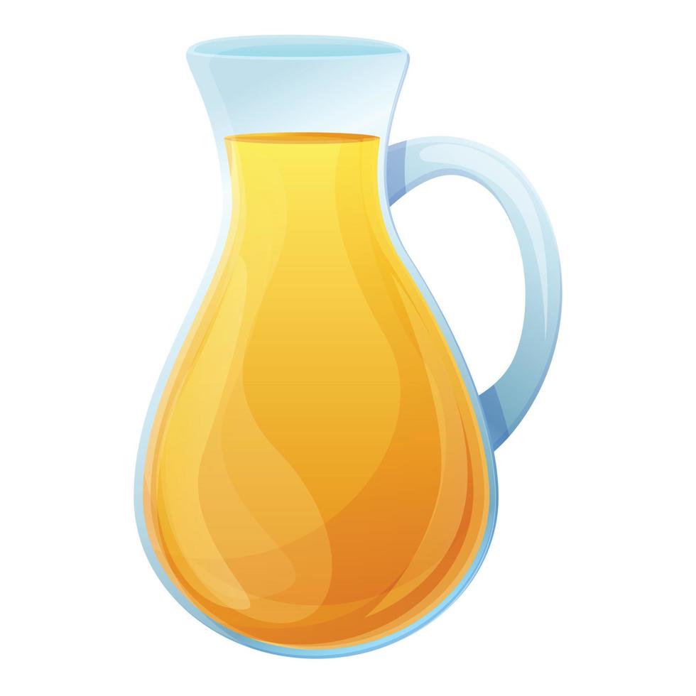 icône de pichet en verre d'huile d'olive, style cartoon vecteur
