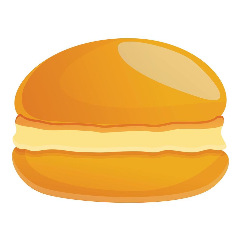 icône de macaron, style cartoon vecteur