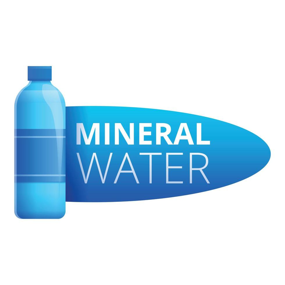 icône de l'eau minérale, style cartoon vecteur