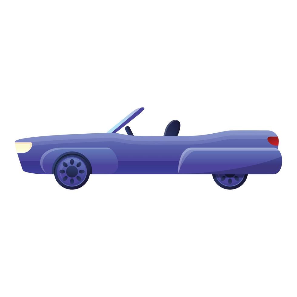 icône de cabriolet bleu, style cartoon vecteur