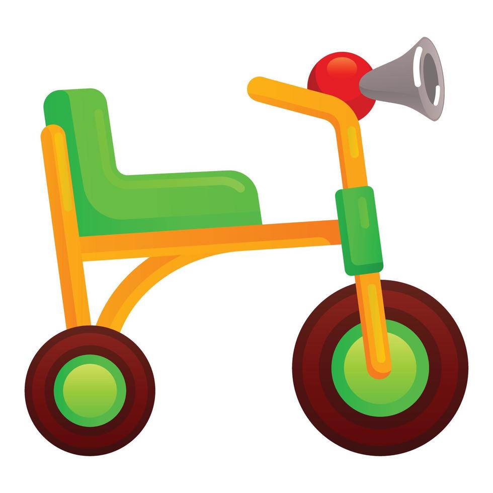 icône de tricycle enfant, style cartoon vecteur