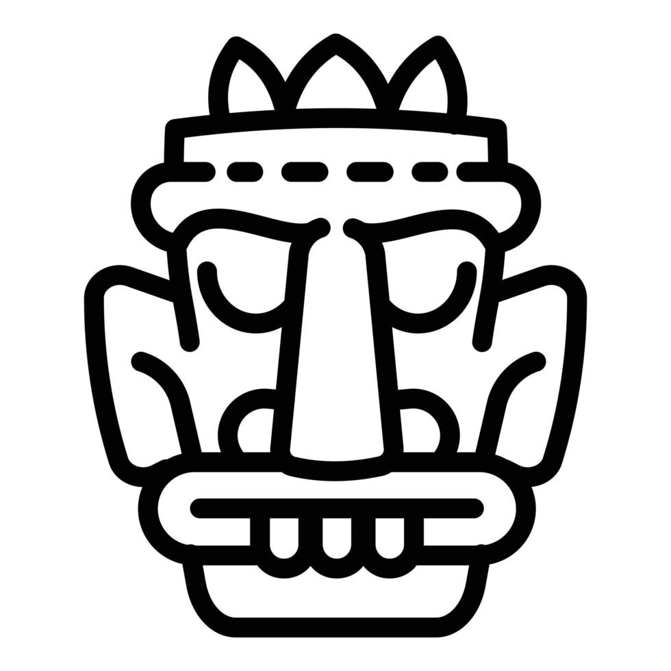 icône d'idole d'hawaï, style de contour vecteur