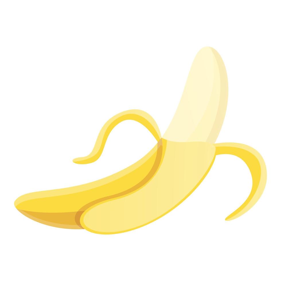 icône de banane écologique fraîche, style cartoon vecteur