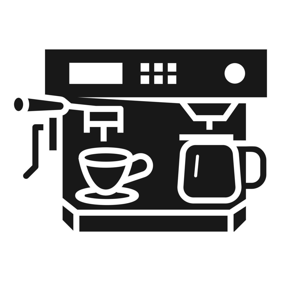 icône de machine à café bar, style simple vecteur