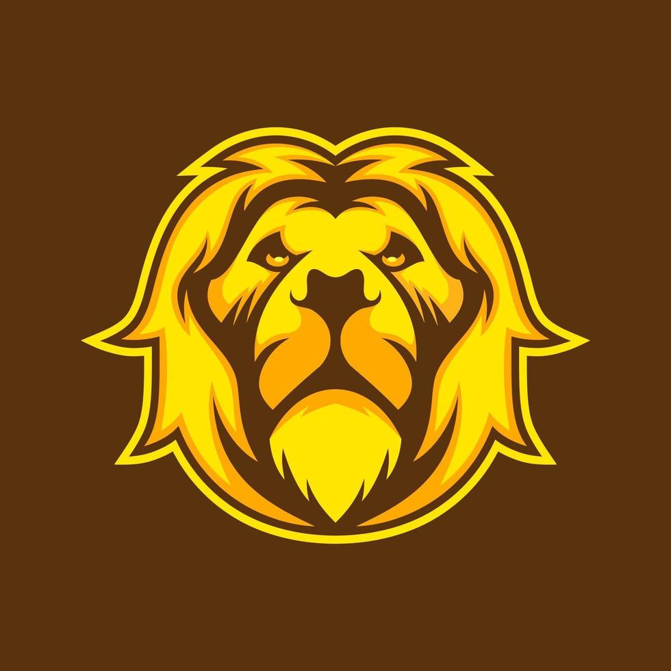 conception de lion jaune vecteur