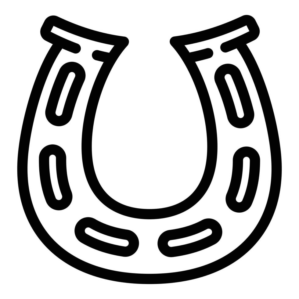 icône de fer à cheval, style de contour vecteur