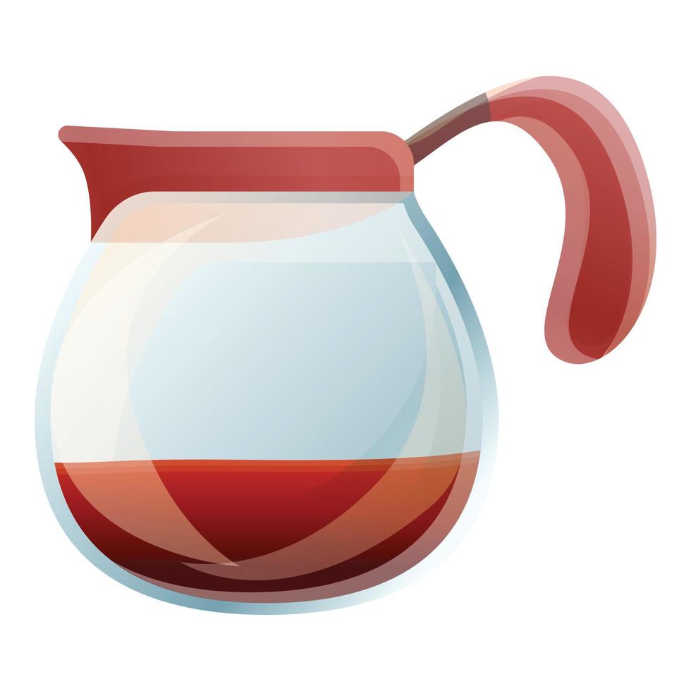 icône de pot de verre froid café, style cartoon vecteur