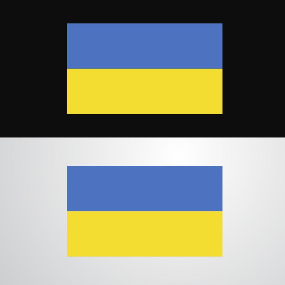 conception de bannière drapeau ukraine vecteur