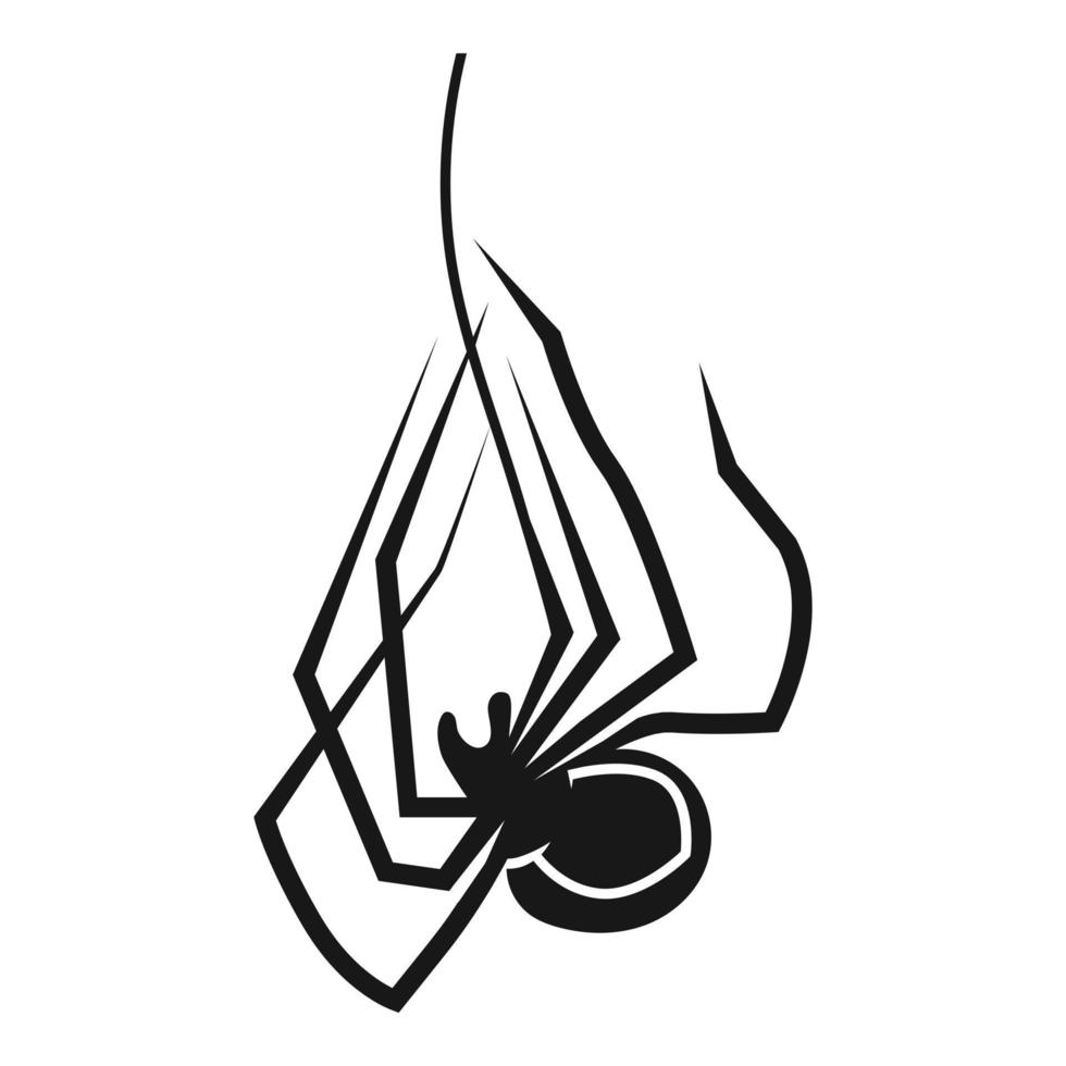 icône de l'araignée de la mort, style simple vecteur