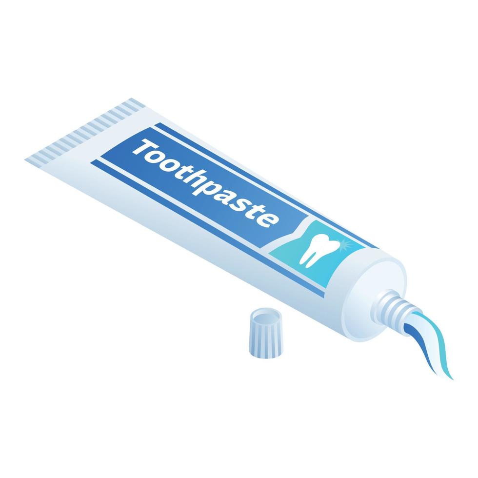 icône de dentifrice, style isométrique vecteur