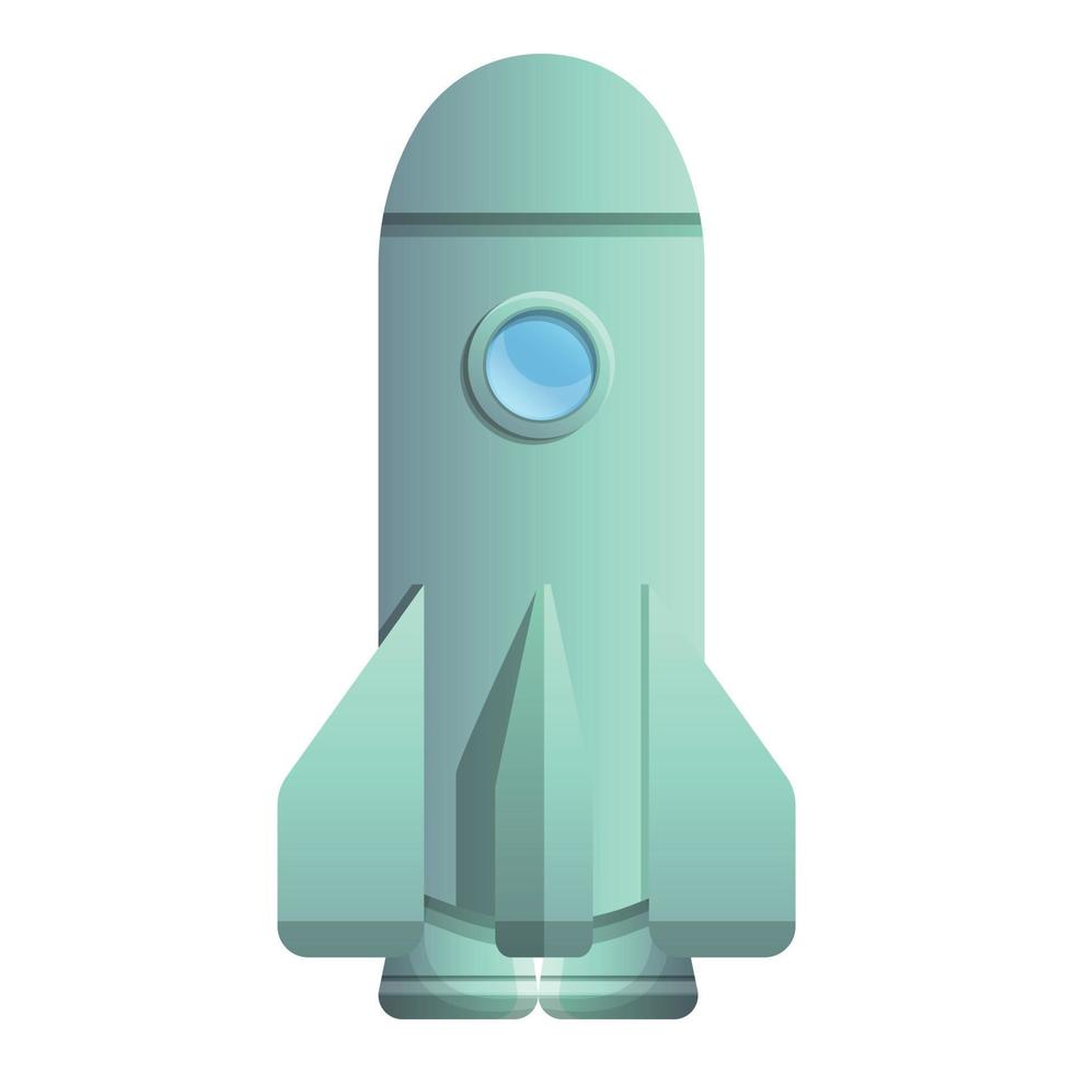 icône de vaisseau spatial rétro de l'espace, style cartoon vecteur