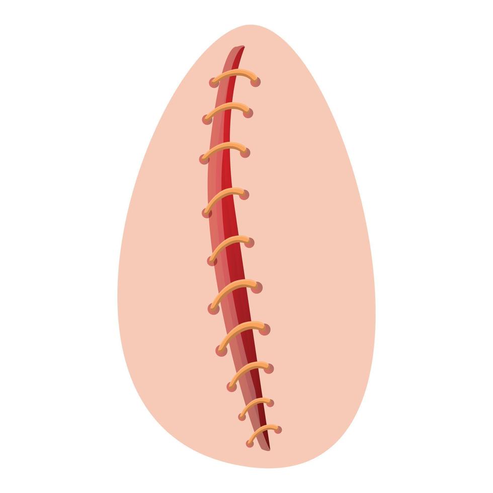 icône de suture médicale, style cartoon vecteur