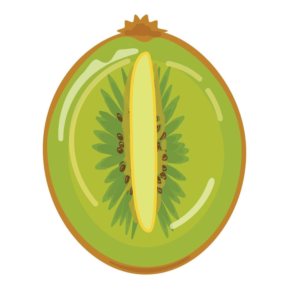 vecteur de dessin animé icône kiwi. jus de fruits