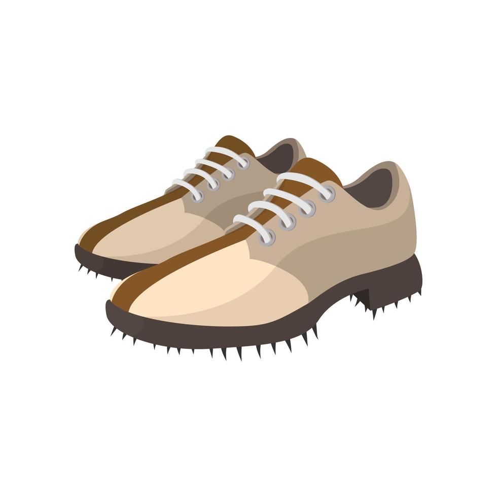 une paire d'icône de dessin animé de chaussures de golf vecteur