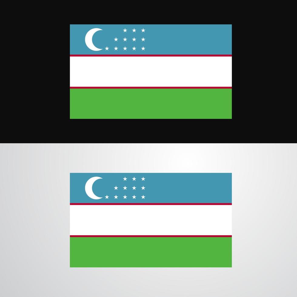 conception de bannière drapeau ouzbékistan vecteur