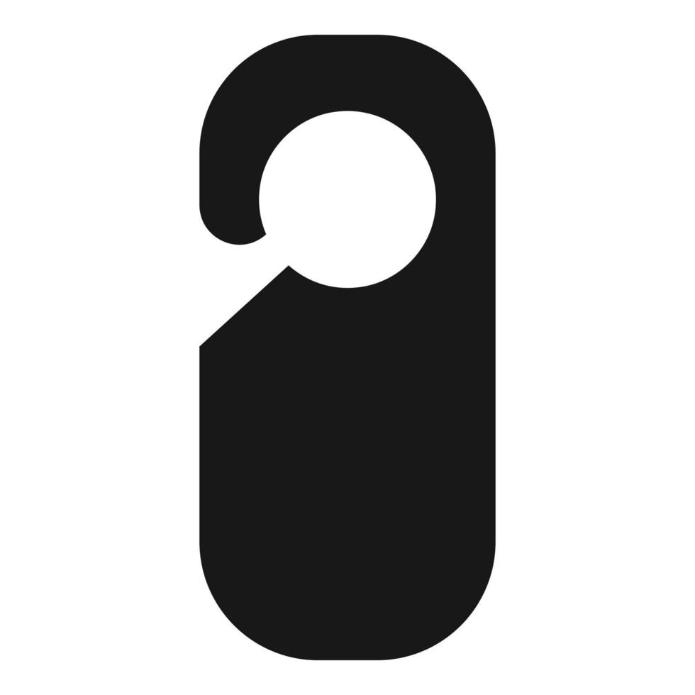 icône d'étiquette de suspension, style simple vecteur