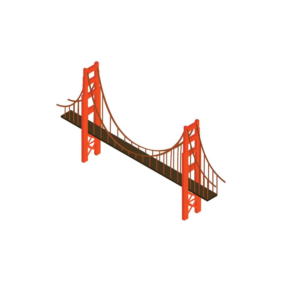 icône du pont de brooklyn, style 3d isométrique vecteur
