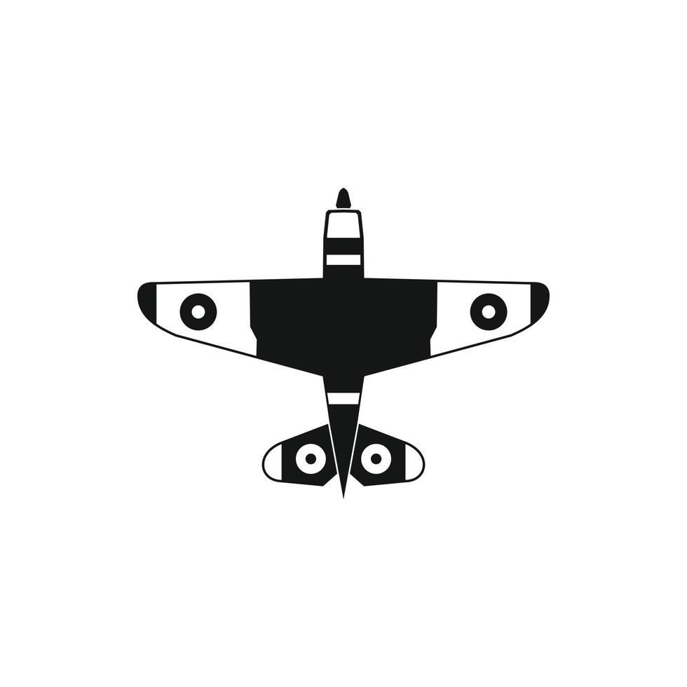 icône d'avion de chasse militaire, style simple vecteur
