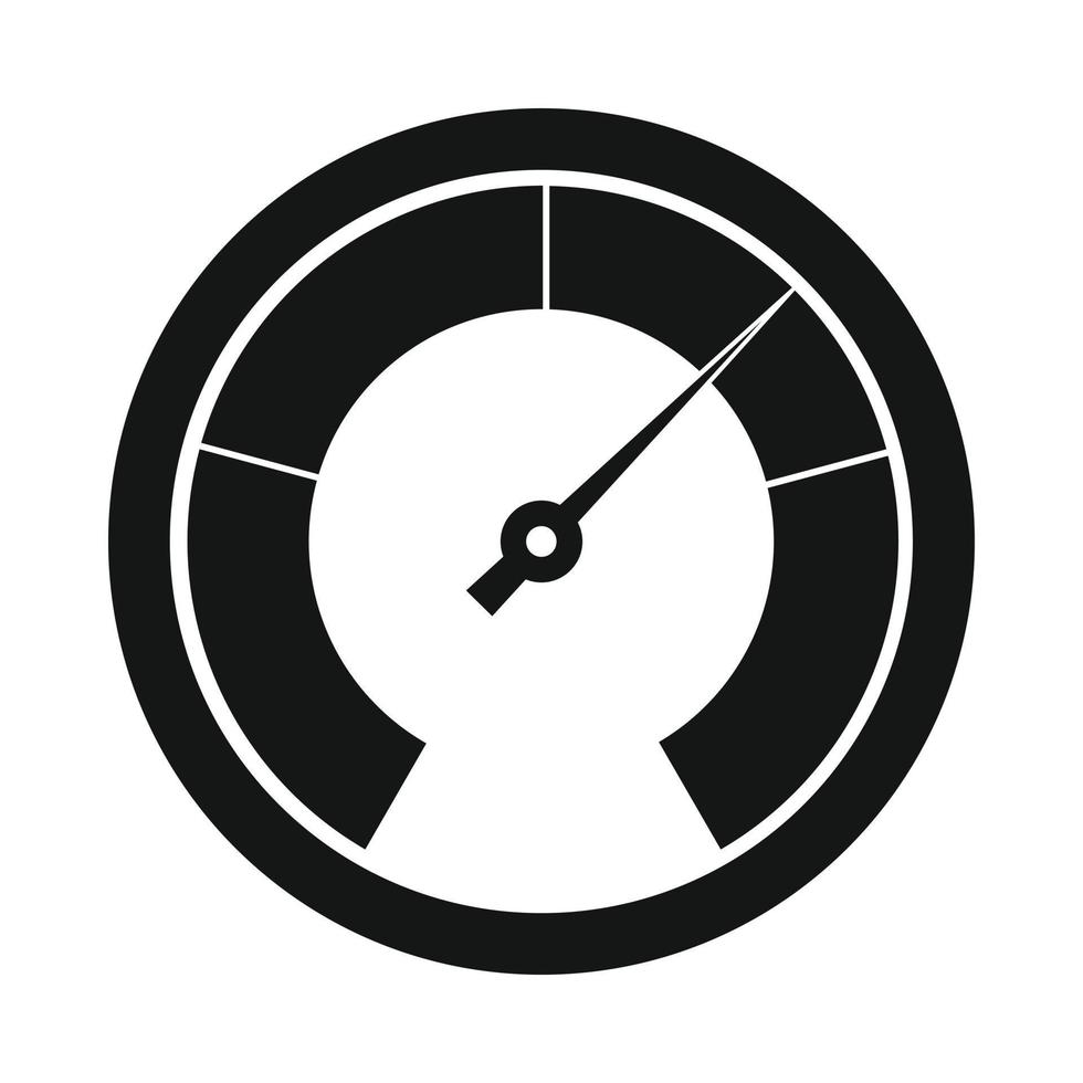 icône de compteur de vitesse dans un style simple vecteur