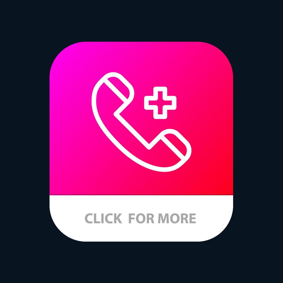 appeler sonner le téléphone de l'hôpital supprimer le bouton de l'application mobile version de ligne android et ios vecteur