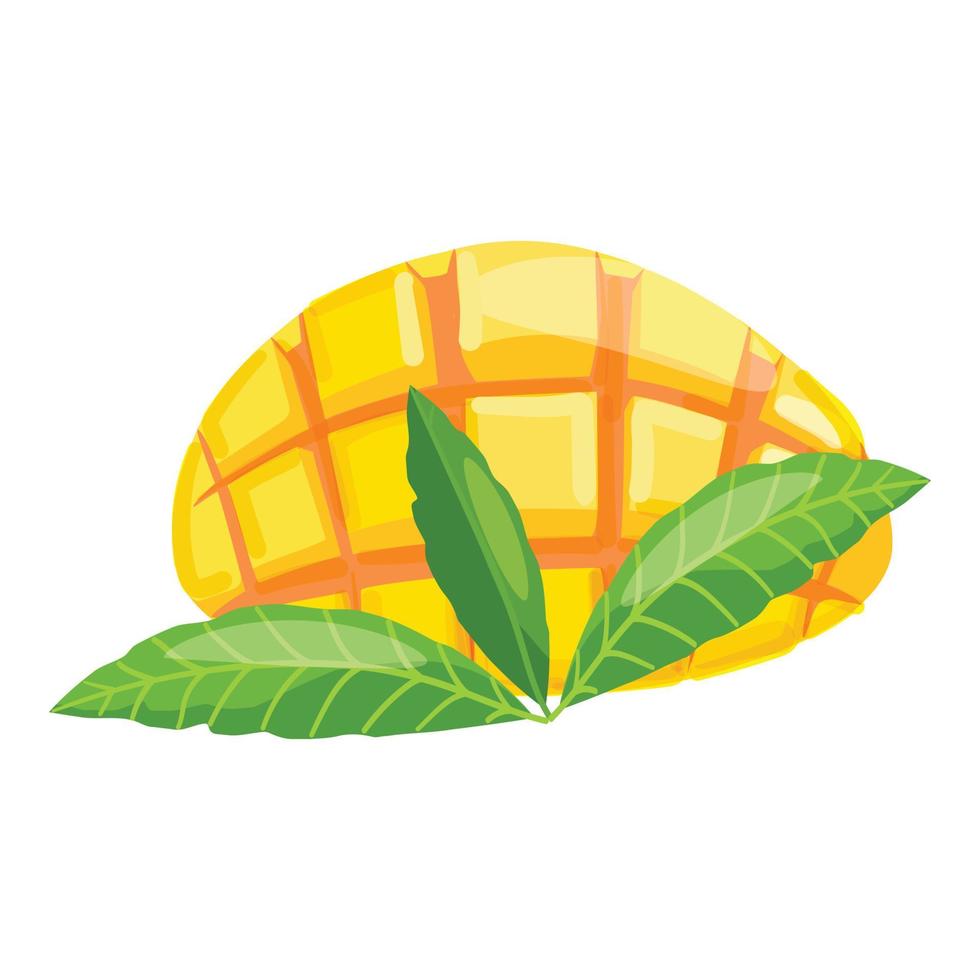 vecteur de dessin animé d'icône de mangue douce. Fruit exotique