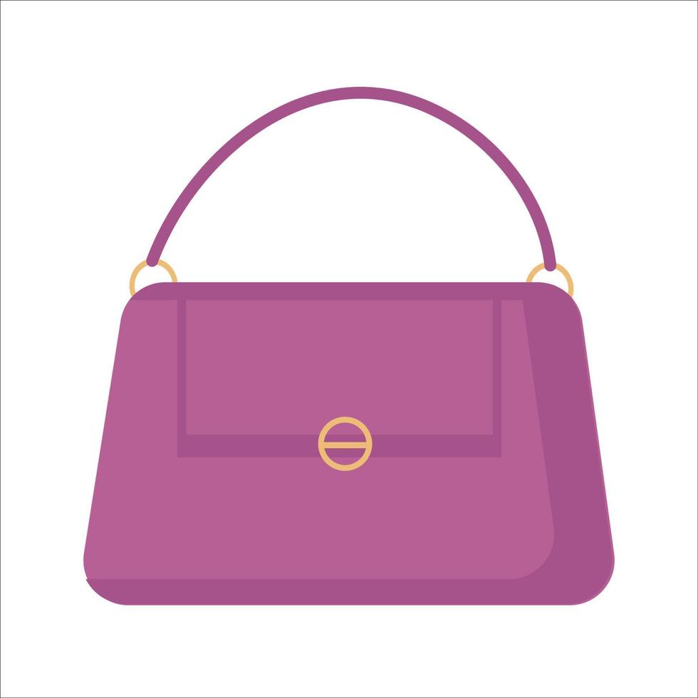 beau sac femme violet sur fond blanc. image vectorielle isolée à utiliser dans la conception de sites Web ou comme impression vecteur