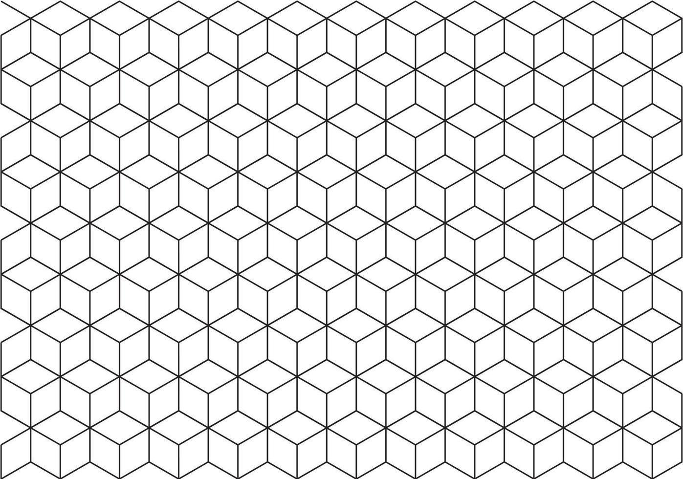 géométrie abstraite motif hexagonal dessin au trait. vecteur