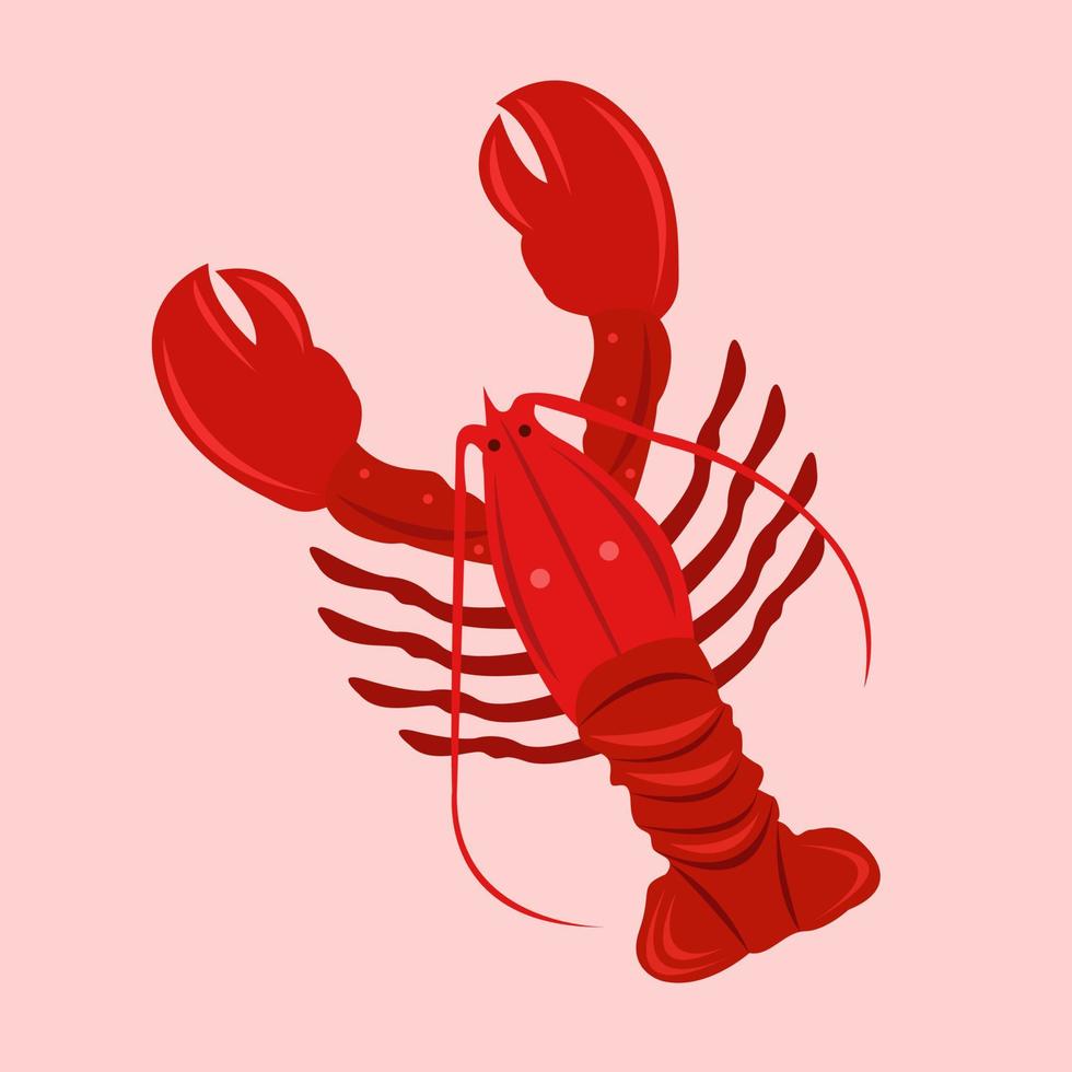 illustration vectorielle de homard pour la conception graphique et l'élément décoratif vecteur