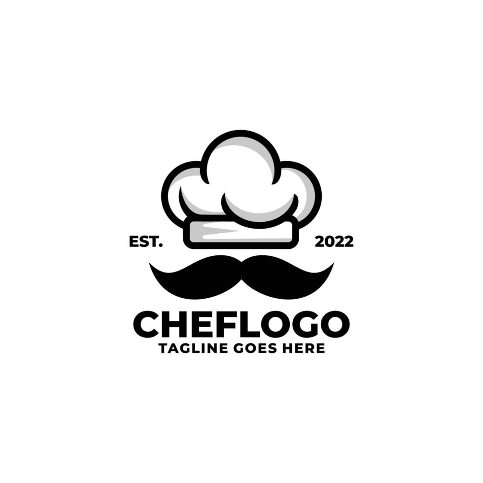 illustration vectorielle de chef logo design vecteur