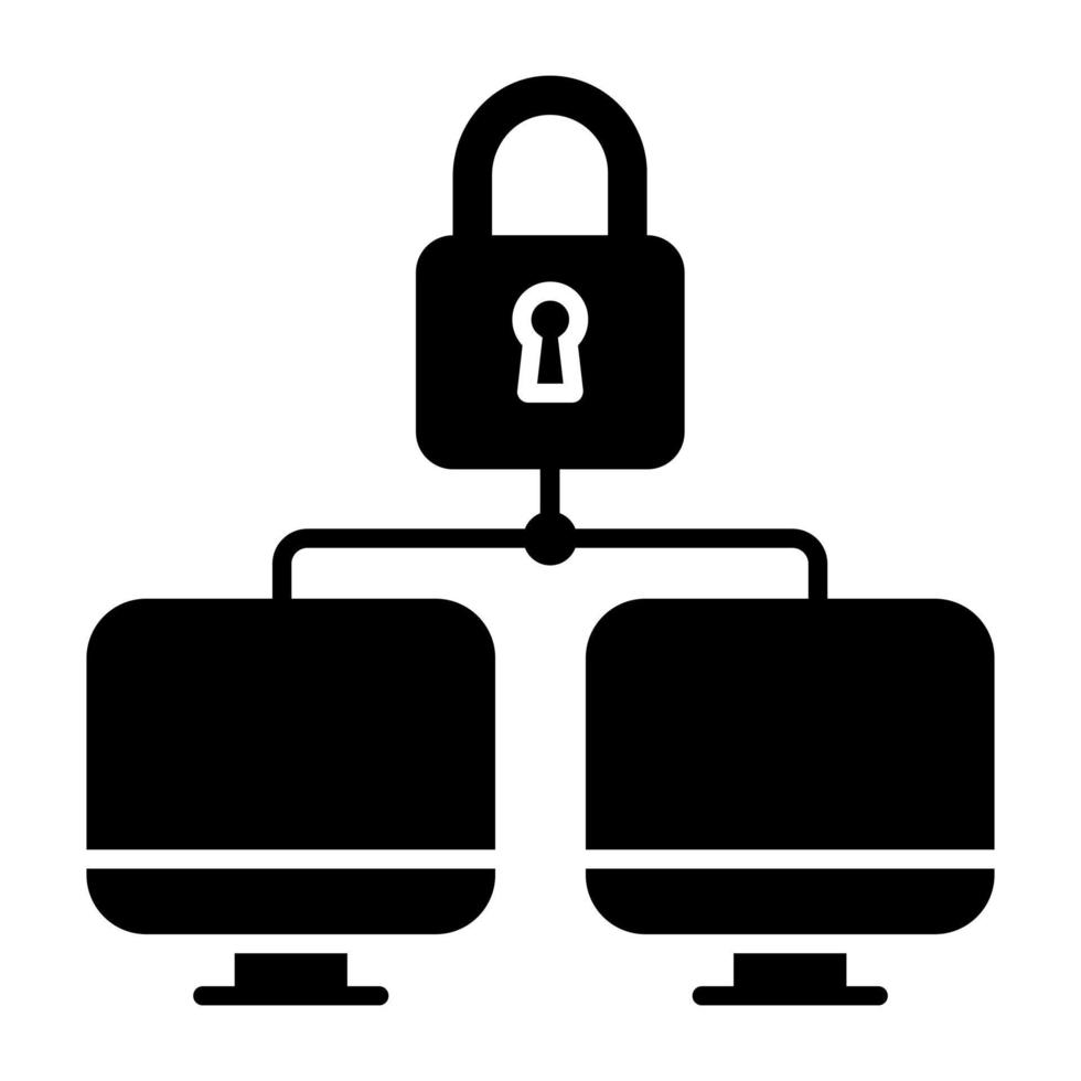 icône de conception créative de la sécurité du réseau vecteur